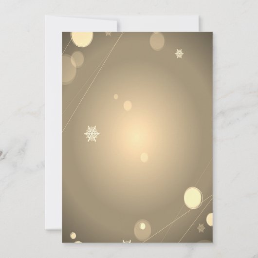 Red Bow, Champagne Poinsettia Company Weihnachten Einladung (Rückseite)