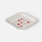 Red Bow Cherry Sweet Junggeselinnen-Abschied Party Pappteller (Gewinkelt)