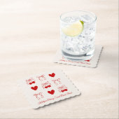 Red Bow Cherry Sweet Junggeselinnen-Abschied Untersetzer (Vor Ort)