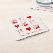 Red Bow Cherry Sweet Junggeselinnen-Abschied Untersetzer (angewinkelt)