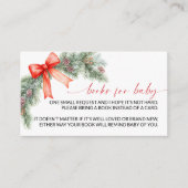 Red Bow Christmas Book for Baby Enclosure Card Begleitkarte (Vorderseite)