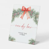 Red Bow Christmas Candy Bar Sockelschild (Vorderseite)