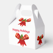 Red Bow Christmas Favor Box Geschenkschachtel (Rückseite)