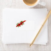Red Bow Christmas Mailadresse Labels Adressaufkleber (Insitu)
