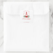 Red Bow Christmas Wappen Sticker - Ein Geschenk-Ta (Tasche)
