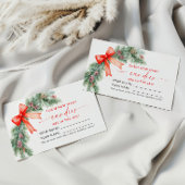 Red Bow Christmas Wie viele Candies Game Card Platzkarte