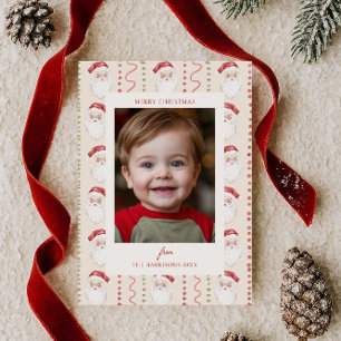 Red Bow Christmas Wreath Foto Feiertagskarte