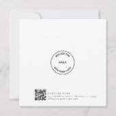 Red Bow Company QR logo Merry Christmas Square Mitteilungskarte (Rückseite)