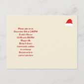 Red Bow Cookie Swap-Party Einladungen (Rückseite)