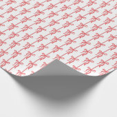 Red Bow | Coquette Christmas Geschenkpapier (Ecke)