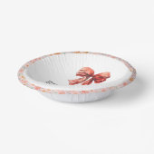 Red Bow Coquette Elegante Pappteller (Gewinkelt)