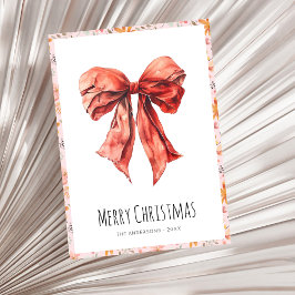 Red Bow Coquette Minimalistisch Weihnachten