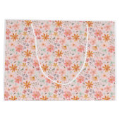 Red Bow Coquette Minimalistisch Weihnachten Große Geschenktüte (Rückseite)