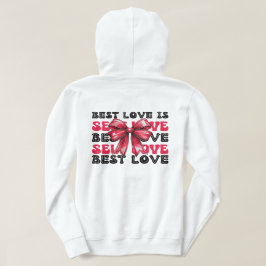 Red Bow Coquette Valentine's Day Self Liebe Hoodie
