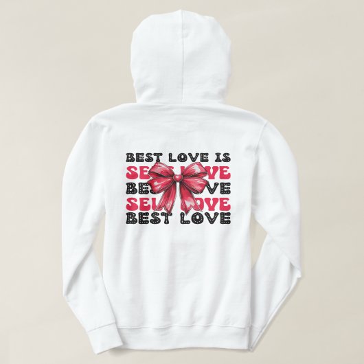 Red Bow Coquette Valentine's Day Self Liebe Hoodie (Design Rückseite)