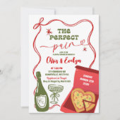 Red Bow das perfekte Paarungs-Brautparty Einladung (Vorderseite)