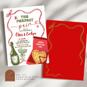 Red Bow das perfekte Paarungs-Brautparty Einladung