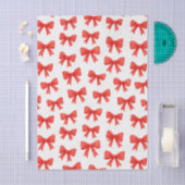 Red Bow Doodle Warmth Festive Playful  Seidenpapier (Handwerk)