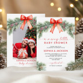 Red Bow eine lustige kleine Babydusche Einladung