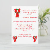 Red Bow - Einladung (Stehend Vorderseite)