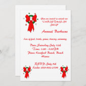 Red Bow - Einladung (Vorne/Hinten)