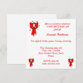 Red Bow - Einladung (Vorne/Hinten)