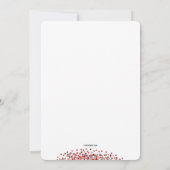 Red Bow Foto Birth Annou Ankündigung (Rückseite)