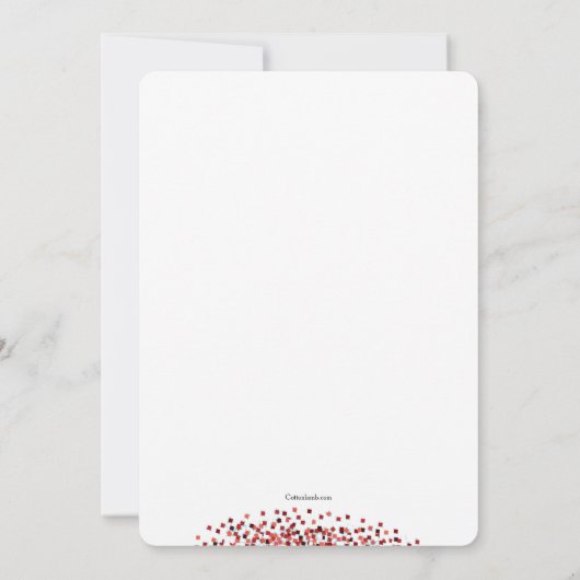 Red Bow Foto Birth Annou Ankündigung (Rückseite)