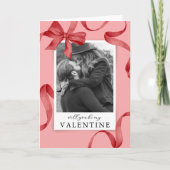 Red Bow Foto ist mein Valentine Karte (Vorderseite)