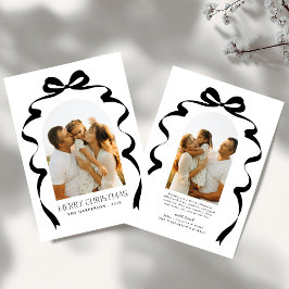 Red Bow Foto Merry Christmas Arch Feiertagskarte