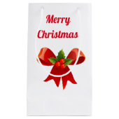 Red Bow Frohe Weihnachten Kleine Geschenktüte (Vorderseite)