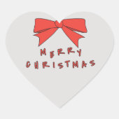 Red Bow Frohe Weihnachts-Umschlag Aufkleber (Vorderseite)