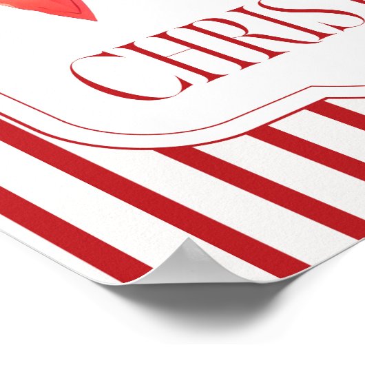 Red Bow Frohe Weihnachts-Weihnachtsgebäck Poster (Ecke)