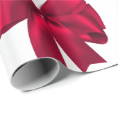 Red Bow Geschenkpapier (Rolleneckpunkt)