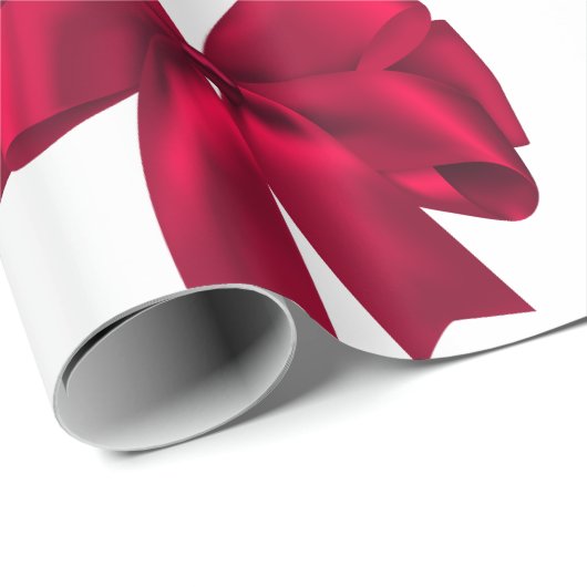 Red Bow Geschenkpapier (Rolleneckpunkt)