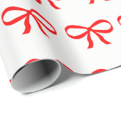 Red Bow Geschenkpapier (Rolleneckpunkt)