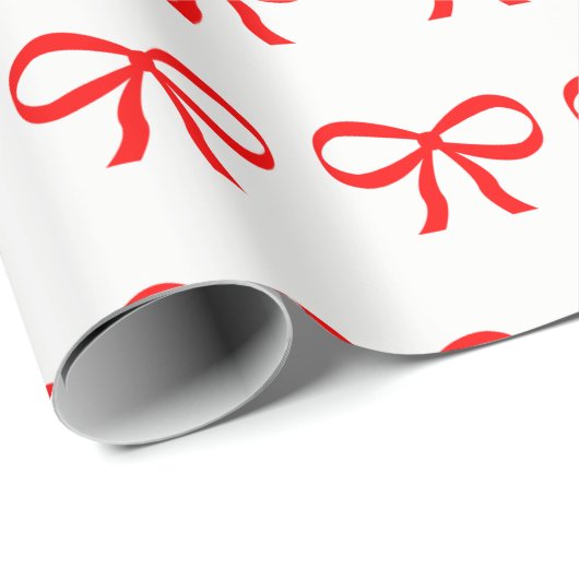 Red Bow Geschenkpapier (Rolleneckpunkt)