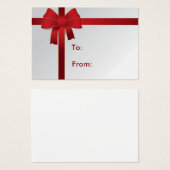 Red Bow Gift Tag (Vorne & Hinten)