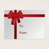 Red Bow Gift Tag (Vorderseite)