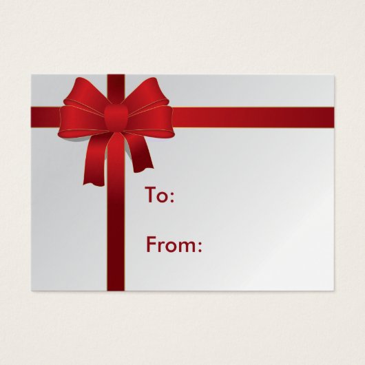 Red Bow Gift Tag (Vorderseite)