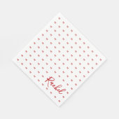 Red Bow Girl Geburtstagsparty Napkin Serviette (Ecke)