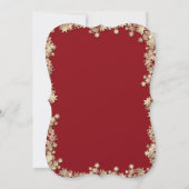 Red Bow, Glass, Stars Red Company Weihnachts-Party Einladung (Rückseite)