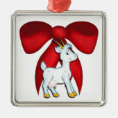 Red Bow Goat Ornament (Vorne)