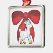 Red Bow Goat Ornament (Links)