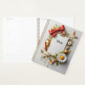 Red Bow, Golden Bell und dekorative Elemente Planer (Anzeige)