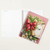 Red Bow, Golden Bell und dekorative Elemente Planer (Anzeige)