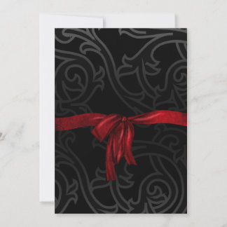 Red Bow Gothic Bridal Dusche Einladung