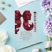 Red Bow Graduation Acryleinladungen (In Situ (Hochzeit))