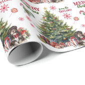 Red Bow Havanese Dog Holiday Tree Geschenkpapier (Rolleneckpunkt)