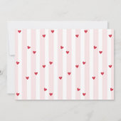 Red Bow Hearts Valentines Baby Shower Photo Einladung (Rückseite)